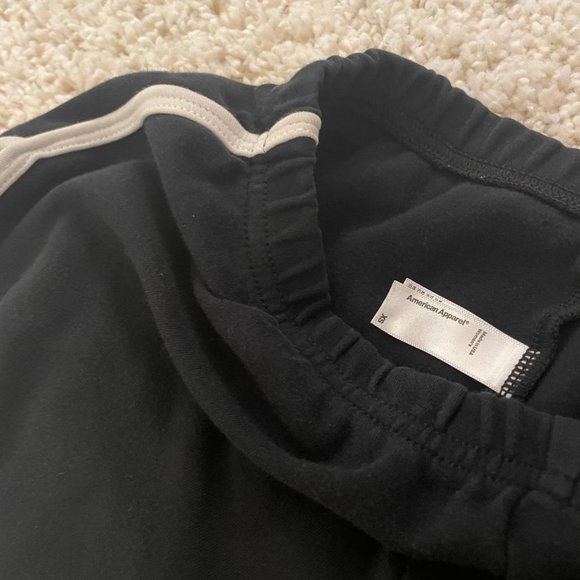 Classic American Apparel xs gym short black white stripe - Picture 3 of 4